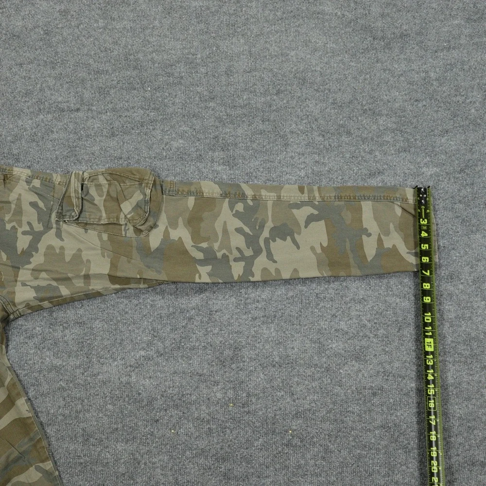 Wrangler Cargo Pants Men 32x32 Green Camo Regular Taper Stretch Tactical Utility